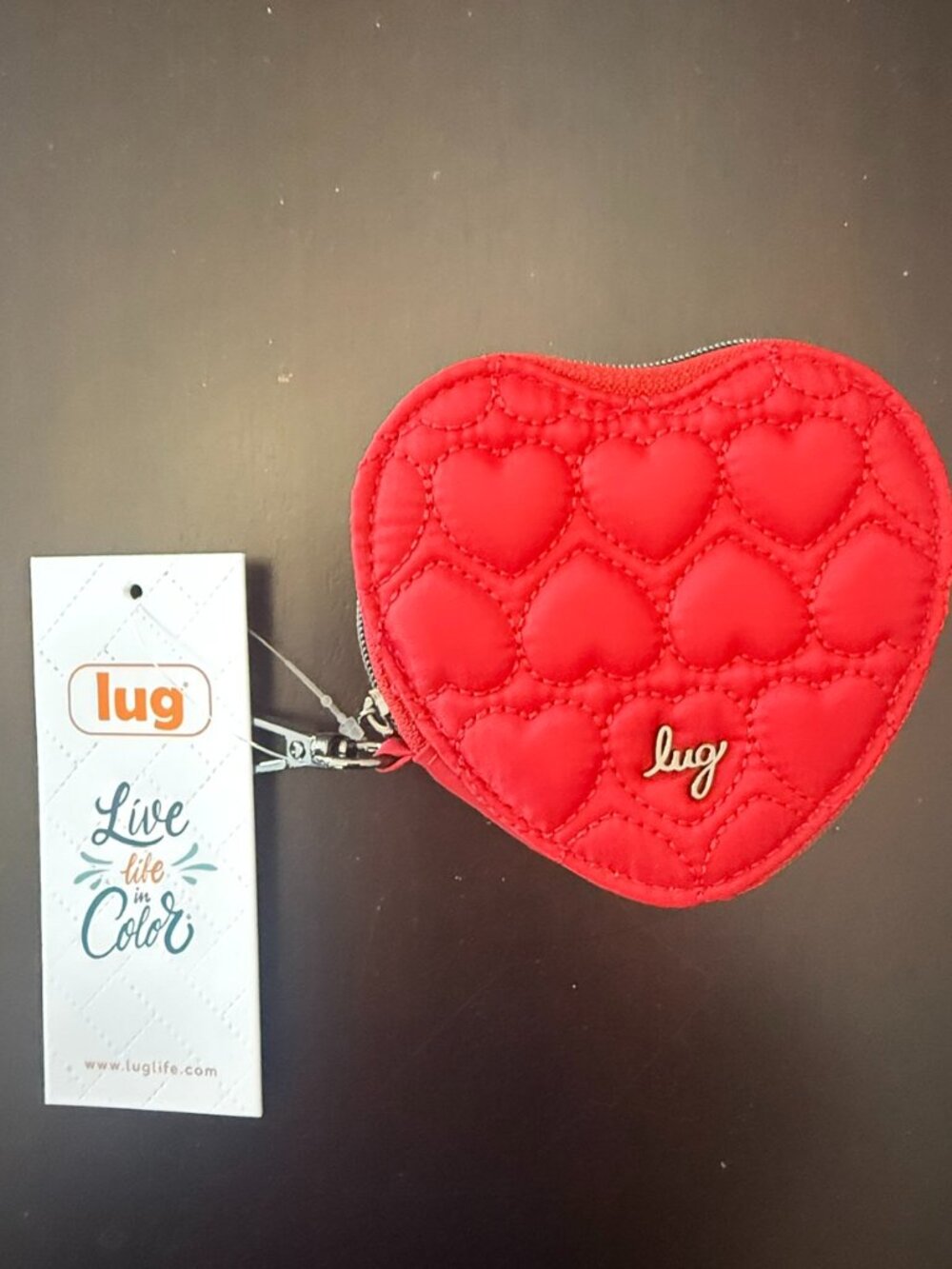 Lug Heart Pouch/Coin Purse - Heart Stitching - New With Tags
